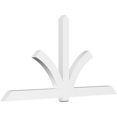 Ekena Millwork Redmond Architectural Grade PVC Gable Bracket, 108"W x 54"H x 4"D x 6"F, 12/12 Pitch GBP108X54X0406RED00